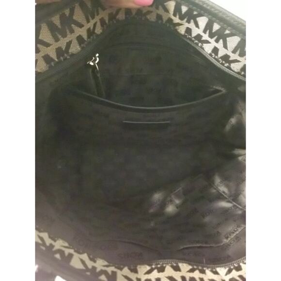 Michael Kors Kempton Large Black and Beige Logo tote bag l - Picture 5 of 5